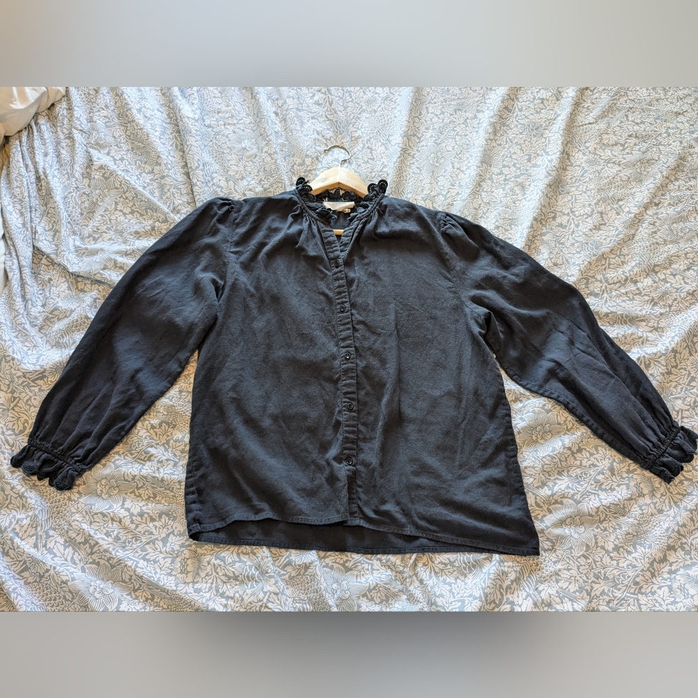 Ba&sh navy blouse
